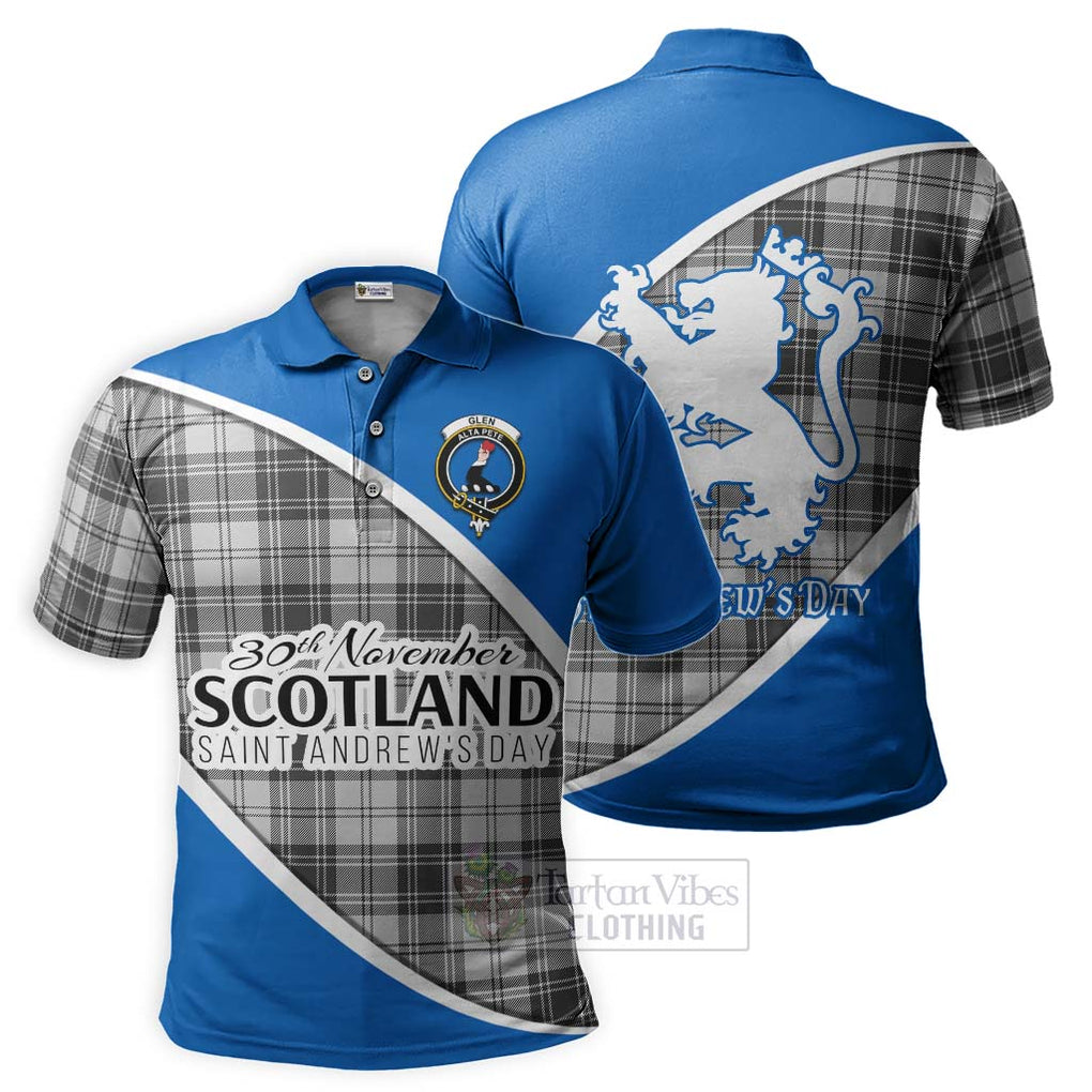 Tartan Vibes Clothing Glen Family Crest Tartan Polo Shirt Celebrate Saint Andrew's Day in Style