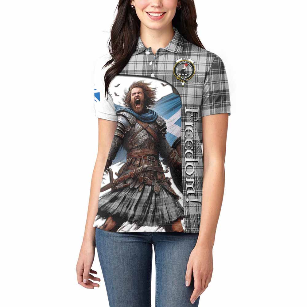 Tartan Vibes Clothing Glen Crest Tartan Women's Polo Shirt Inspired by the Freedom of Scottish Warrior