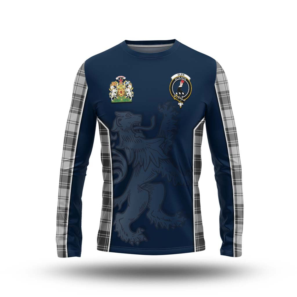 Tartan Vibes Clothing Glen Tartan Long Sleeve T-Shirt with Family Crest and Lion Rampant Vibes Sport Style