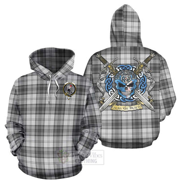 Glen Tartan Hoodie with Family Crest Celtic Skull Style