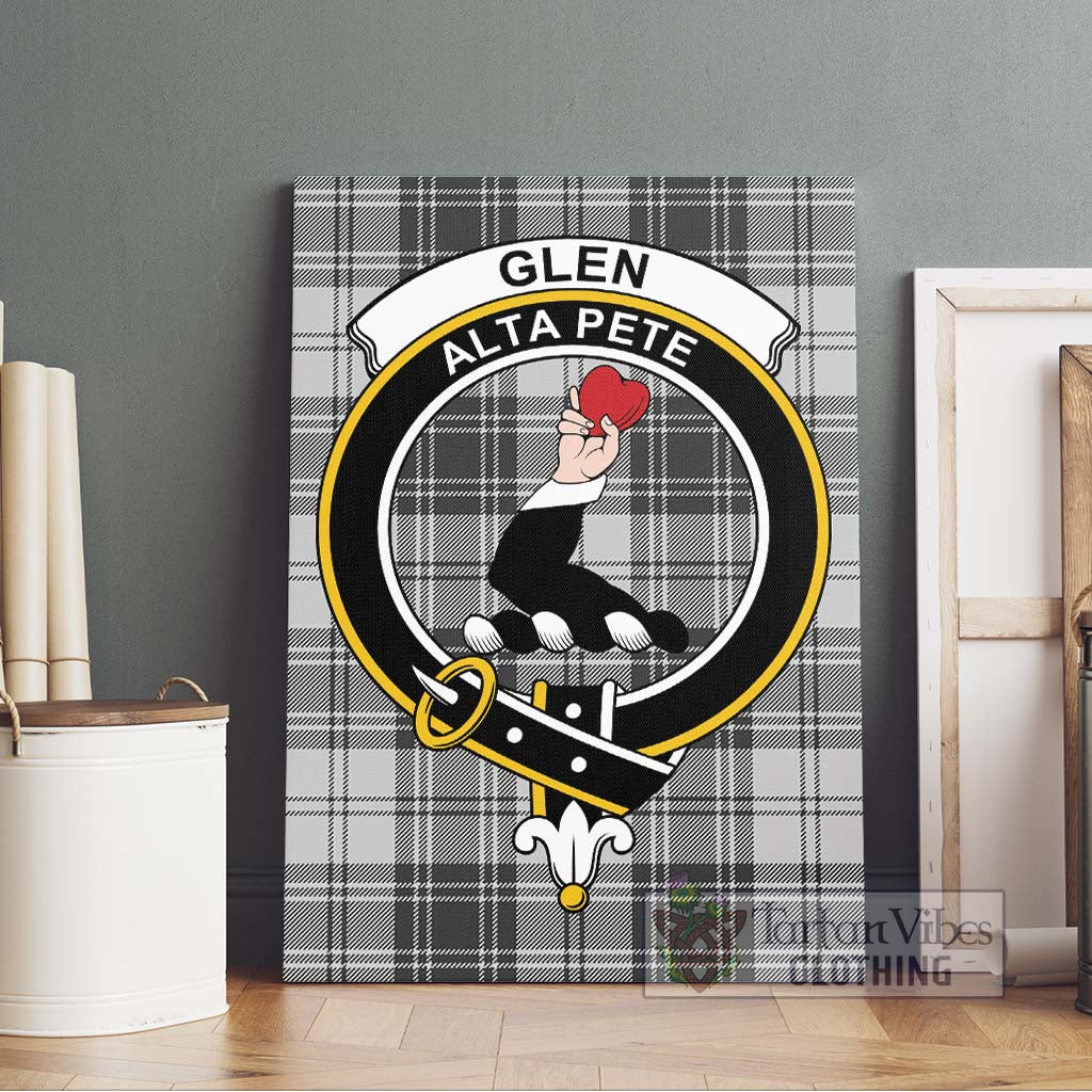 Tartan Vibes Clothing Glen Tartan Canvas Print Wall Art with Family Crest