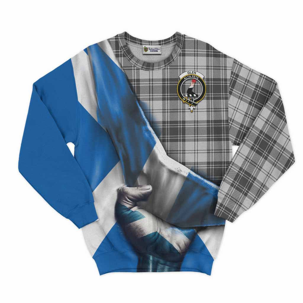 Tartan Vibes Clothing Glen Tartan Sweatshirt with Family Crest Scotland Patriotic Style