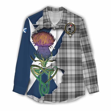 Glen Tartan Family Crest Women's Casual Shirt Scottish Thistle Celtic Inspired Female - Tartan Vibes Clothing