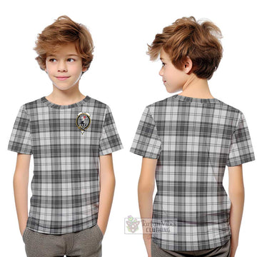 Glen Tartan Kid T-Shirt with Family Crest