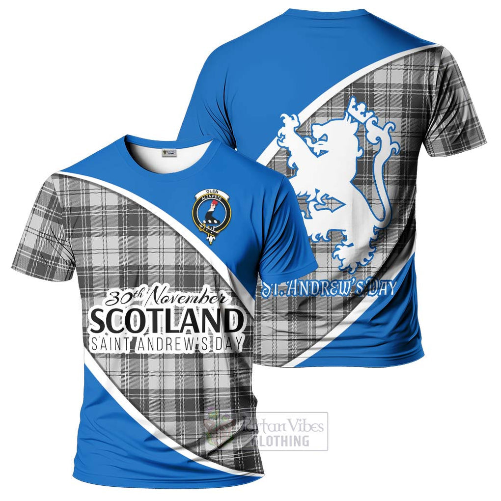 Tartan Vibes Clothing Glen Family Crest Tartan T-Shirt Celebrate Saint Andrew's Day in Style