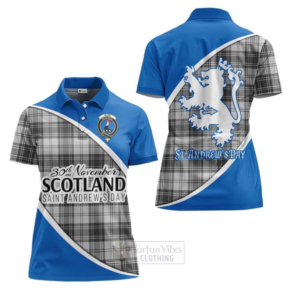 Tartan Vibes Clothing Glen Family Crest Tartan Women's Polo Shirt Celebrate Saint Andrew's Day in Style