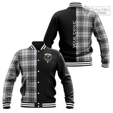 Glen Tartan Baseball Jacket with Family Crest and Half Of Me Style