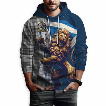 Glen Tartan Family Crest Hoodie with Scottish Majestic Lion