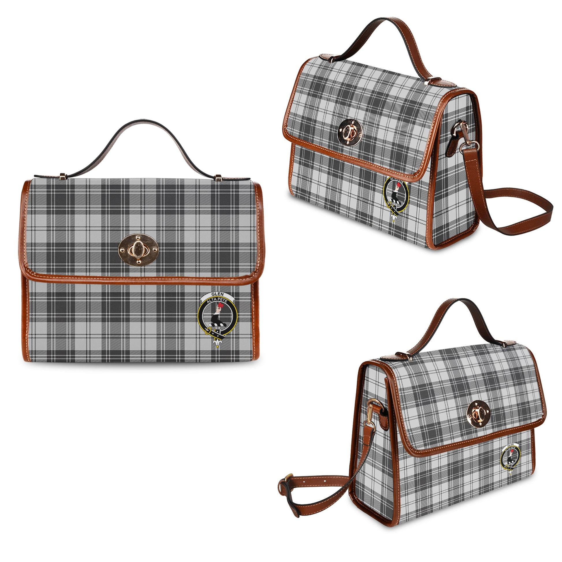 glen-tartan-leather-strap-waterproof-canvas-bag-with-family-crest