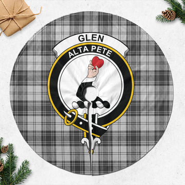 Glen Tartan Christmas Tree Skirt with Family Crest