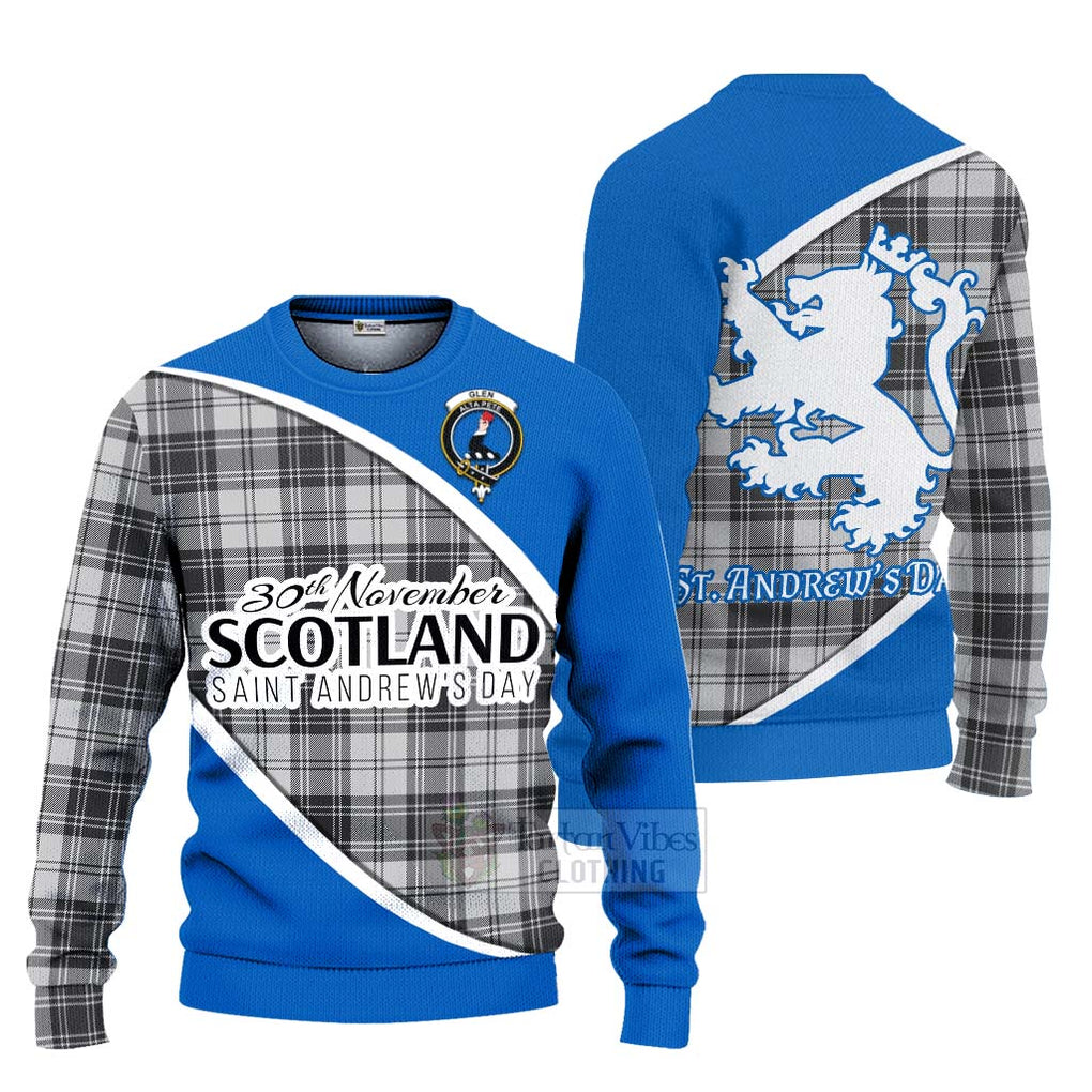 Tartan Vibes Clothing Glen Family Crest Tartan Knitted Sweater Celebrate Saint Andrew's Day in Style