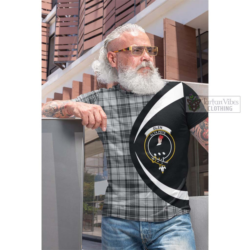 Tartan Vibes Clothing Glen Tartan Cotton T-shirt with Family Crest Circle Style