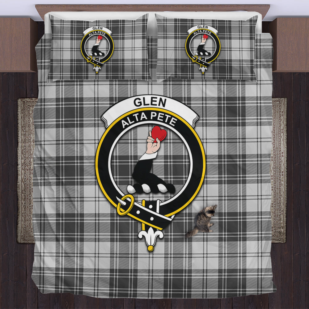 Glen Tartan Bedding Set with Family Crest US Bedding Set - Tartan Vibes Clothing