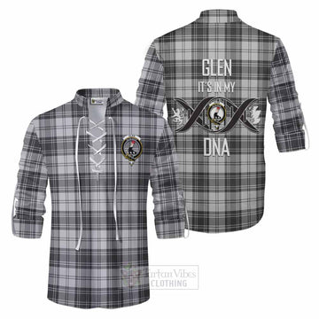 Glen Tartan Ghillie Kilt Shirt with Family Crest DNA In Me Style