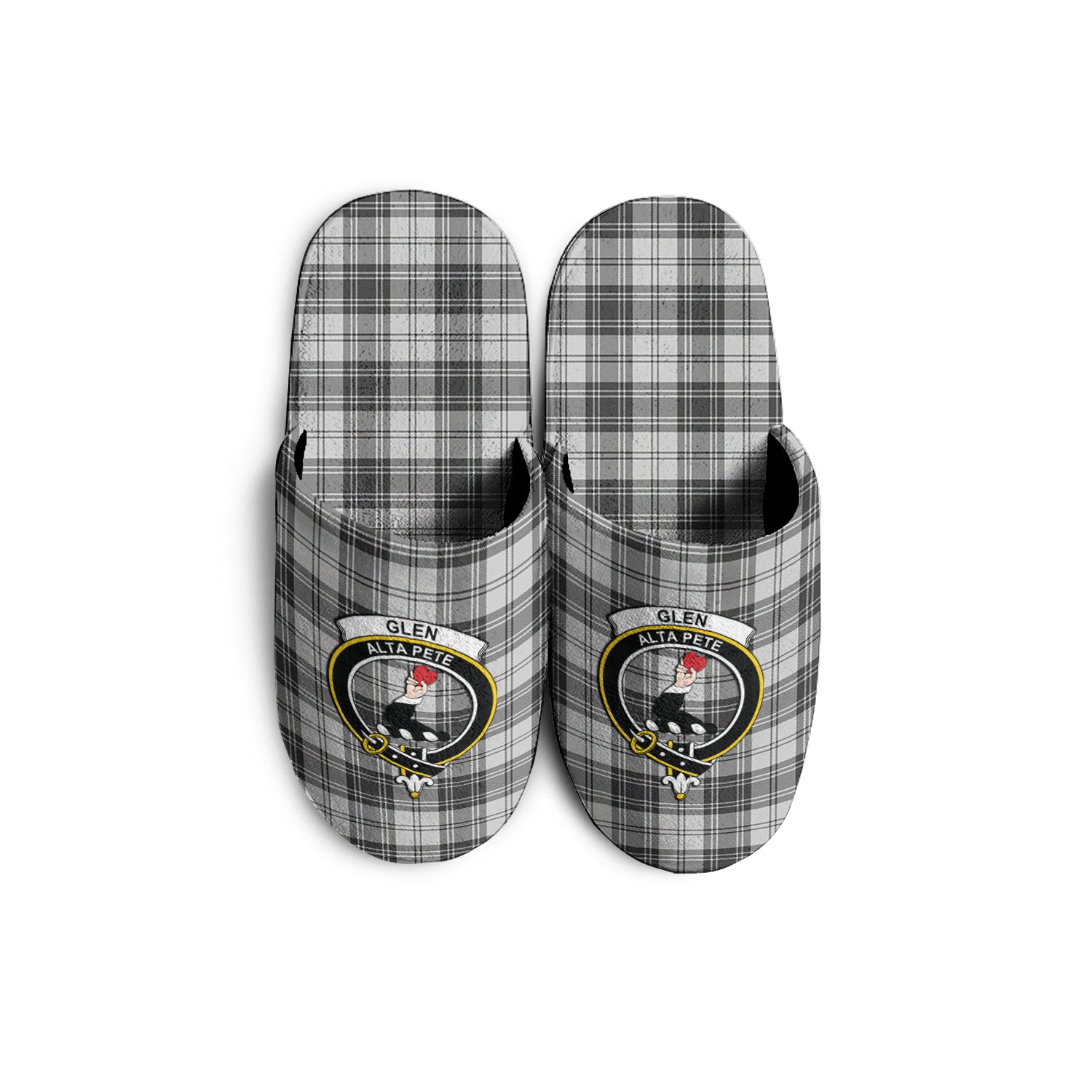 Glen Tartan Home Slippers with Family Crest - Tartanvibesclothing