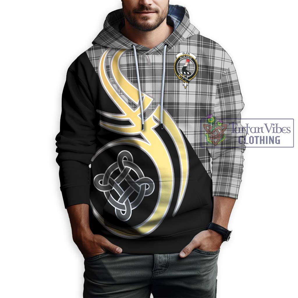 Glen Tartan Hoodie with Family Crest and Celtic Symbol Style Zip Hoodie - Tartan Vibes Clothing