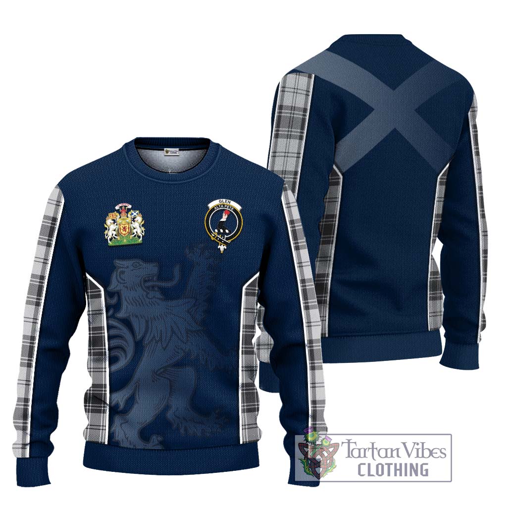 Tartan Vibes Clothing Glen Tartan Knitted Sweater with Family Crest and Lion Rampant Vibes Sport Style