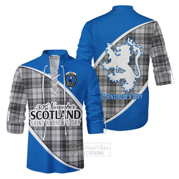 Glen Family Crest Tartan Ghillie Kilt Shirt Celebrate Saint Andrew's Day in Style