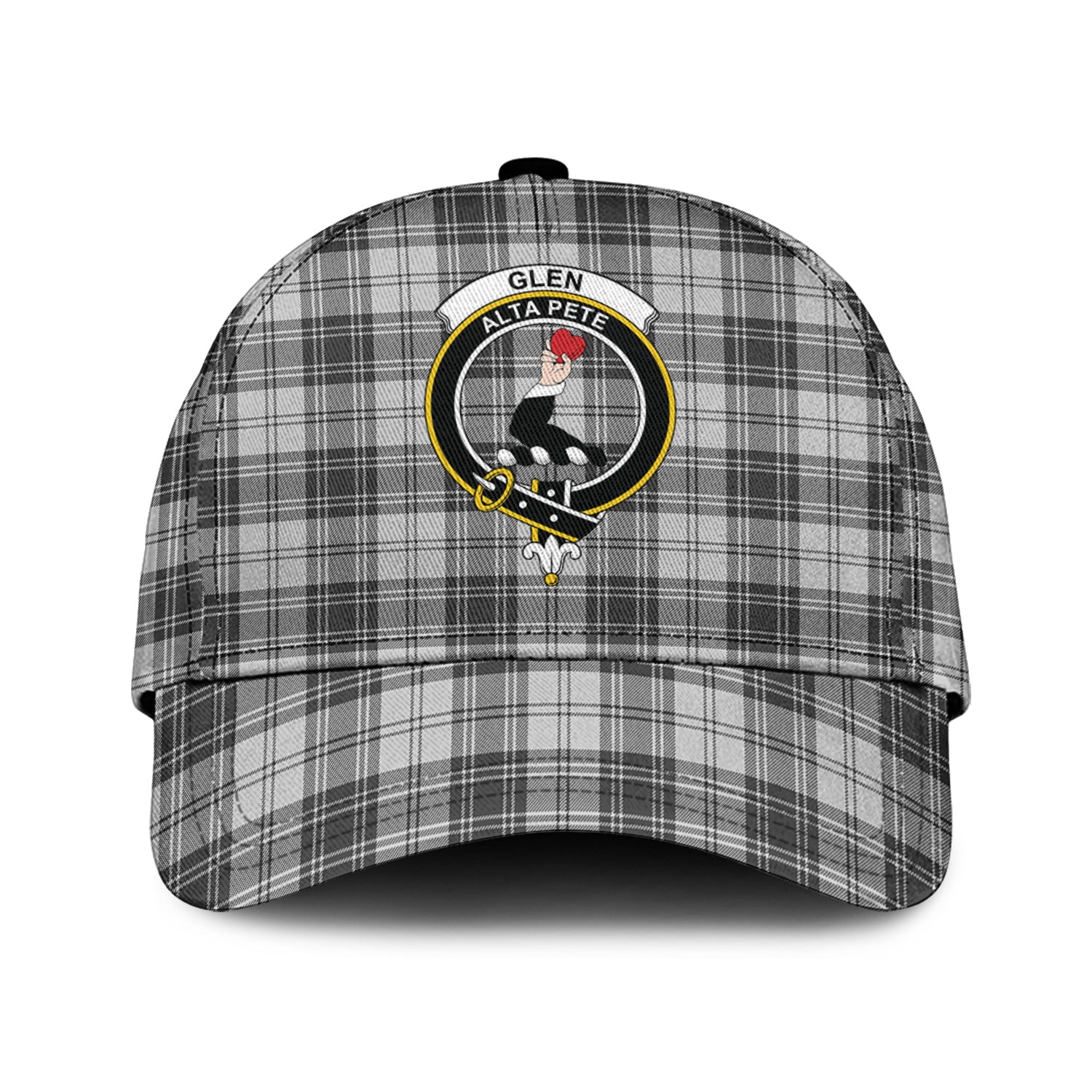 Glen Tartan Classic Cap with Family Crest Classic Cap Universal Fit - Tartan Vibes Clothing