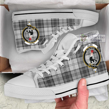 Glen Tartan High Top Shoes with Family Crest