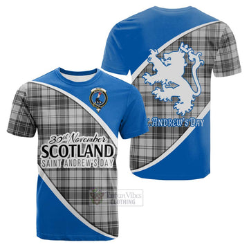 Glen Family Crest Tartan Cotton T-shirt Celebrate Saint Andrew's Day in Style