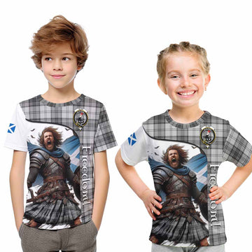 Glen Crest Tartan Kid T-Shirt Inspired by the Freedom of Scottish Warrior