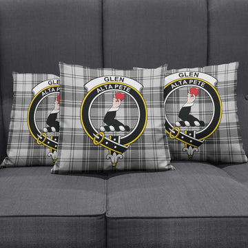 Glen Tartan Pillow Cover with Family Crest