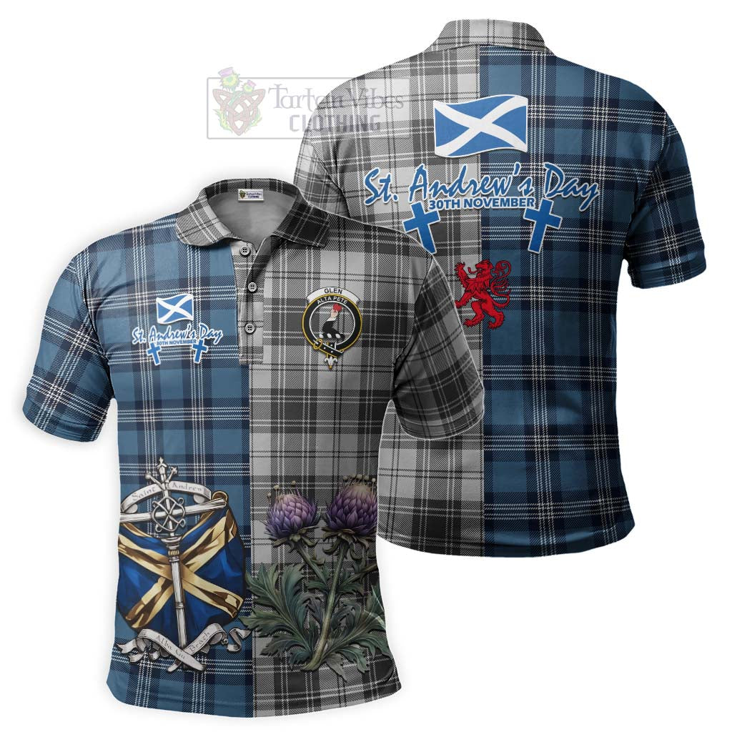 Tartan Vibes Clothing Glen Tartan Polo Shirt Happy St. Andrew's Day Half Tartan Style