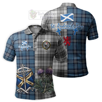 Glen Tartan Polo Shirt Happy St. Andrew's Day Half Tartan Style