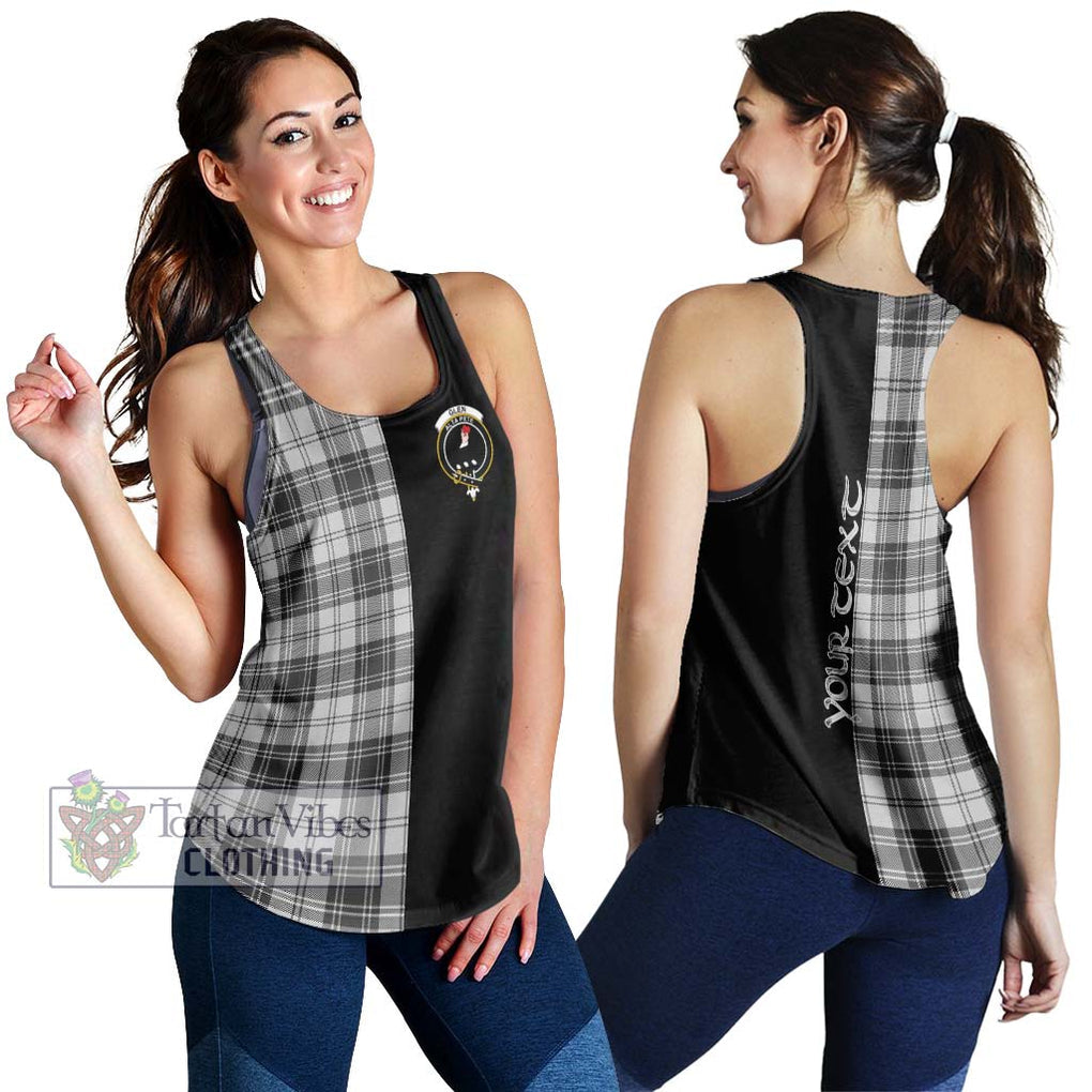 Glen Tartan Women's Racerback Tanks with Family Crest and Half Of Me Style 4XL - Tartanvibesclothing Shop