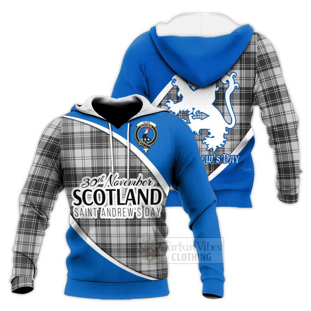 Tartan Vibes Clothing Glen Family Crest Tartan Knitted Hoodie Celebrate Saint Andrew's Day in Style