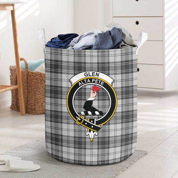 Glen Tartan Laundry Basket with Family Crest