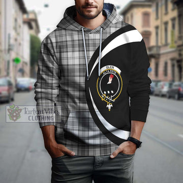 Glen Tartan Hoodie with Family Crest Circle Style