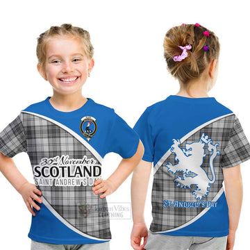 Glen Family Crest Tartan Kid T-Shirt Celebrate Saint Andrew's Day in Style