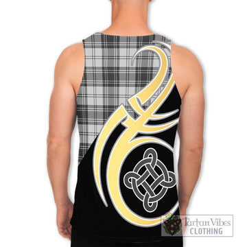 Glen Tartan Men's Tank Top with Family Crest and Celtic Symbol Style