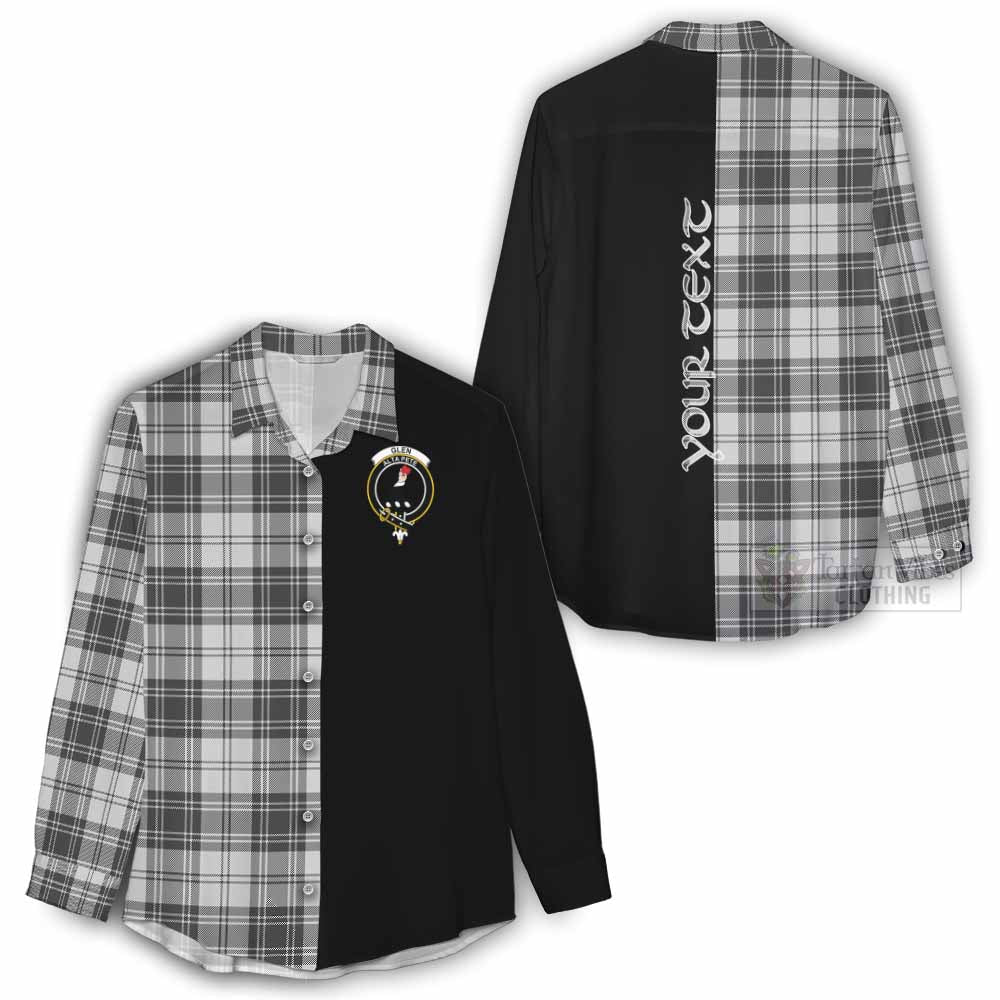 Tartan Vibes Clothing Glen Tartan Women's Casual Shirt with Family Crest and Half Of Me Style