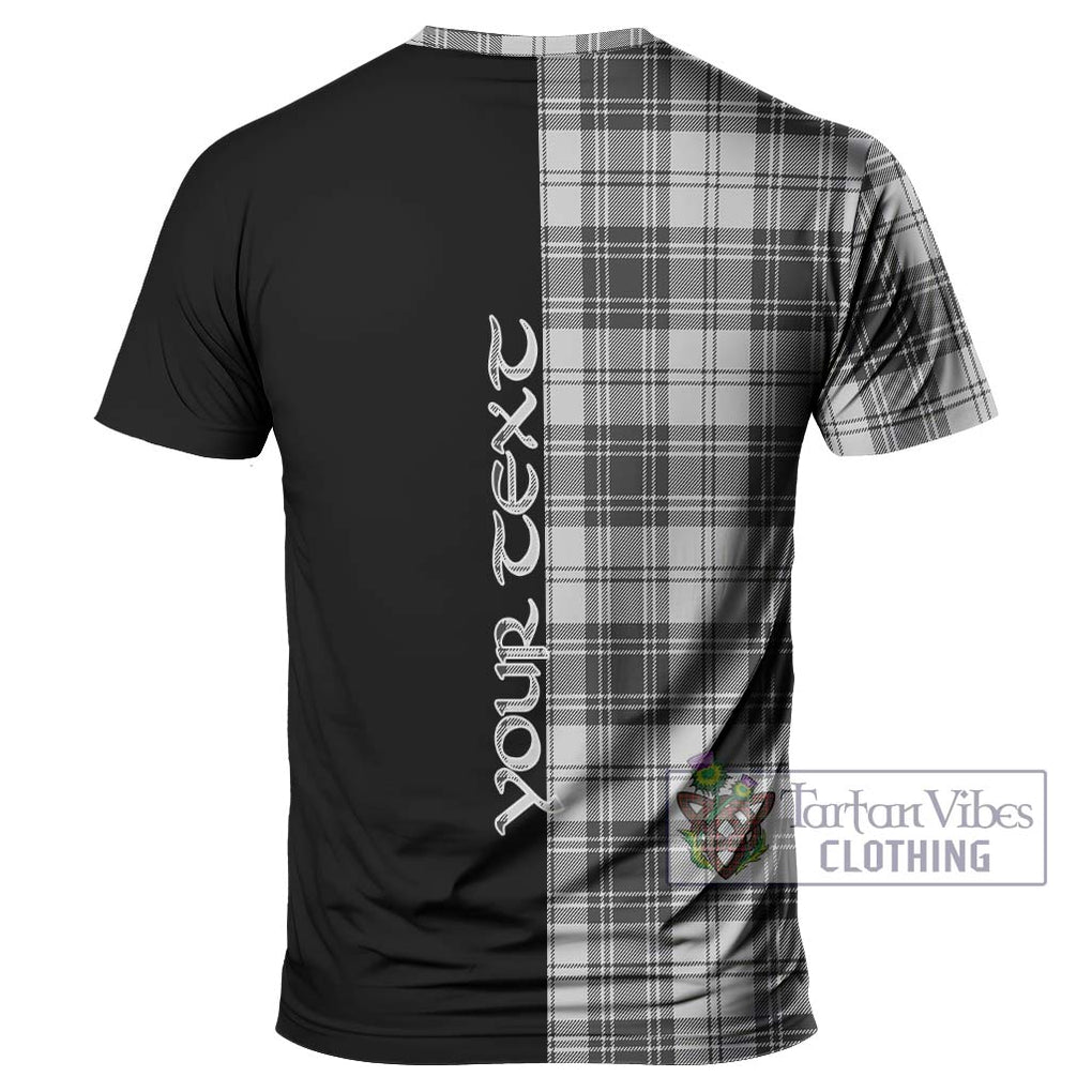 Glen Tartan T-Shirt with Family Crest and Half Of Me Style - Tartanvibesclothing Shop