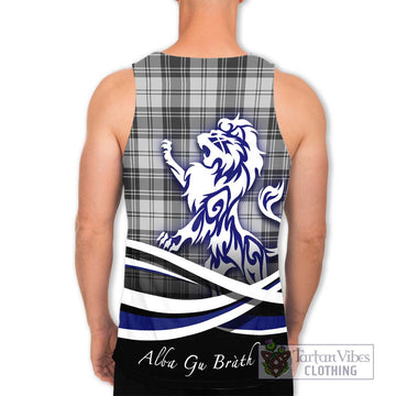 Glen Tartan Men's Tank Top with Alba Gu Brath Regal Lion Emblem