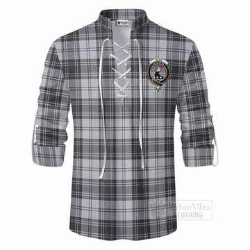 Glen Tartan Ghillie Kilt Shirt with Family Crest DNA In Me Style