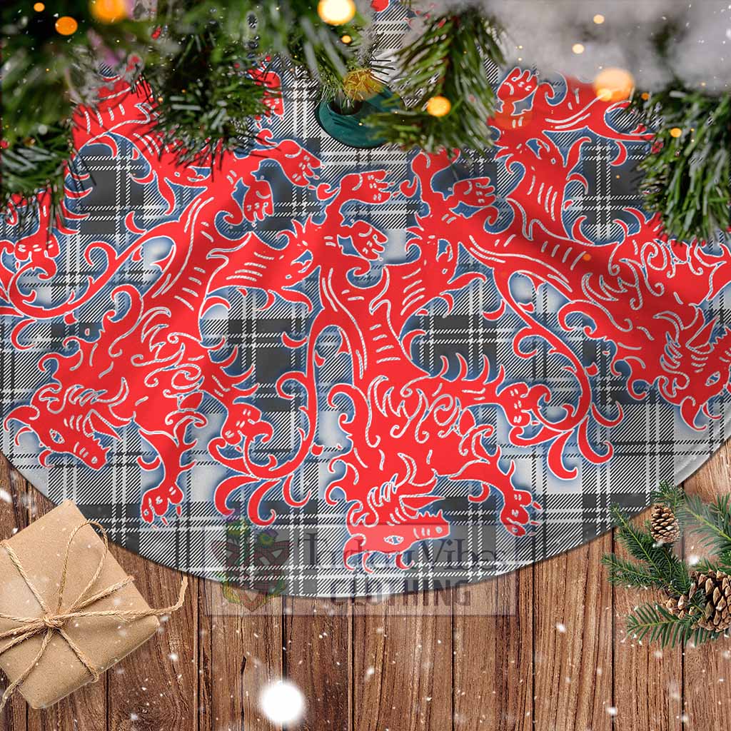 Tartan Vibes Clothing Glen Tartan Christmas Tree Skirt Lion Rampant Style