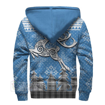 Glen Clan Christmas Sherpa Hoodie Celtic Reindeer Style