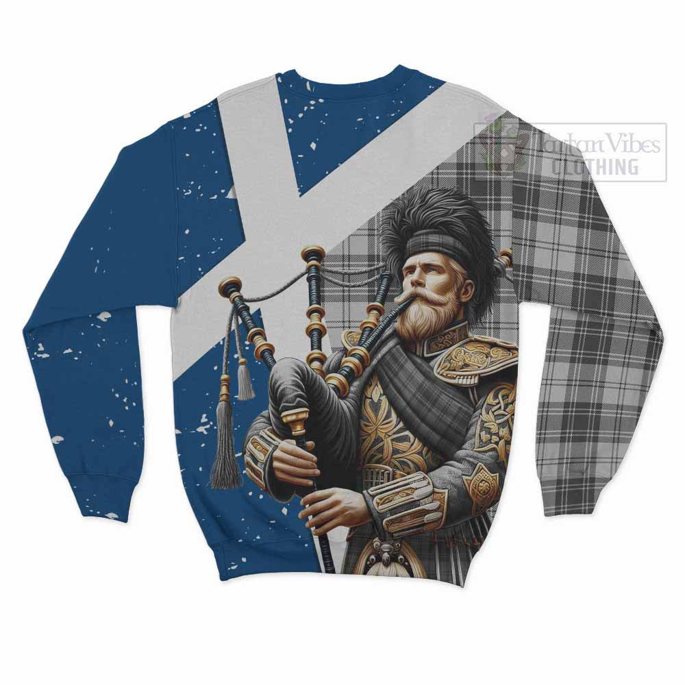 Tartan Vibes Clothing Glen Tartan Sweatshirt with Family Crest Scottish Bagpiper Vibes