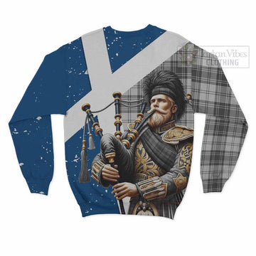 Glen Tartan Sweatshirt with Family Crest Scottish Bagpiper Vibes