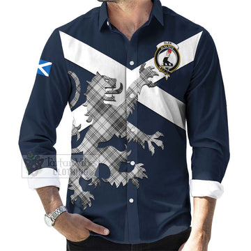 Glen Tartan Lion Rampant Long Sleeve Button Shirt Proudly Display Your Heritage with Alba Gu Brath and Clan Name