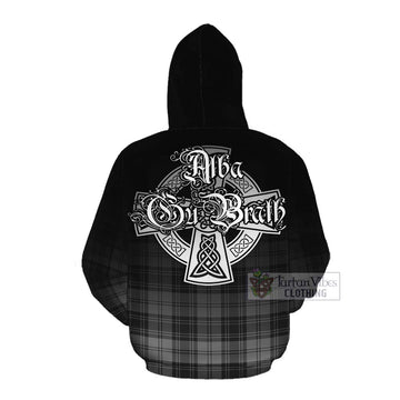 Glen Tartan Cotton Hoodie Featuring Alba Gu Brath Family Crest Celtic Inspired