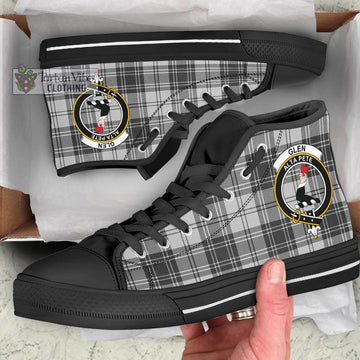 Glen Tartan High Top Shoes with Family Crest