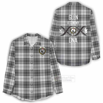 Glen Tartan Women's Casual Shirt with Family Crest DNA In Me Style