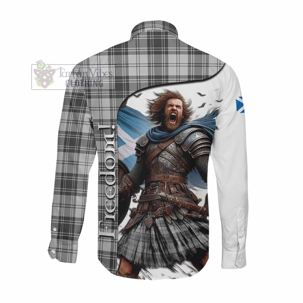 Tartan Vibes Clothing Glen Crest Tartan Long Sleeve Button Shirt Inspired by the Freedom of Scottish Warrior