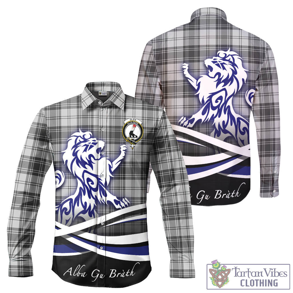 glen-tartan-long-sleeve-button-up-shirt-with-alba-gu-brath-regal-lion-emblem