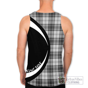 Glen Tartan Men's Tank Top with Family Crest Circle Style